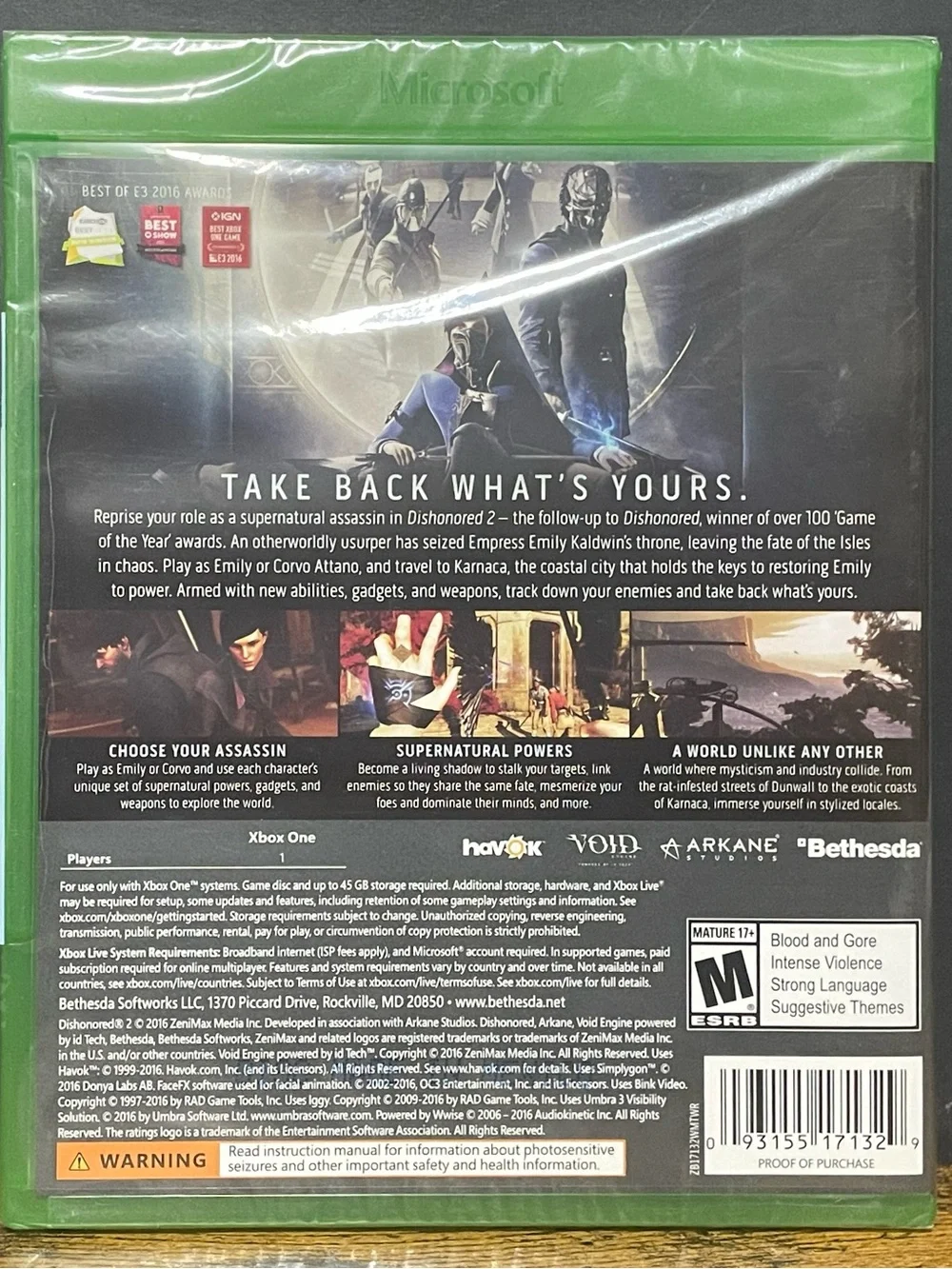 Dishonored 2 - Xbox One
